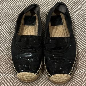 Tory Burch espadrilles with patent leather logo